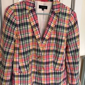 Talbots madras Plaid Jacket